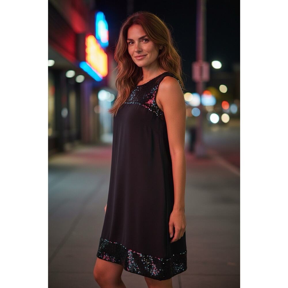 The Way of Chic Women Dress Sequin Black Size 1 (S equivalent) Party Classic